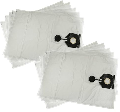 vhbw 10x Sacs compatible avec Kärcher NT 30/1 Tact Te M | Ap Te L, Ap L, Tact Te L, Tact L aspirateur - 35,1cm x 34,9cm blanc
