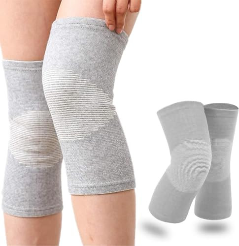Genouillère Sport, Genouillère en Fibre de Bambou, Genouillère Rotulienne et Ligamentaire, Genouillere Ligamentaire Genou pour Récupération Après une Blessure, Sport, Course à Pied, Unisexe (XL)