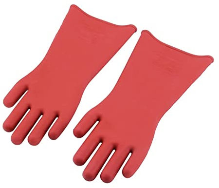 YQVEOT 1 Paar Anti-Elektrizität Protect 12 kV Hochspannungs-Elektro-Isolierhandschuhe Gummi-Elektriker-Schutzhandschuh Isolierhandschuhe - Arbeitshandschuhe