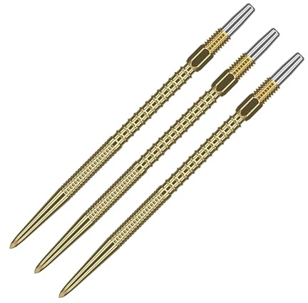 Target Darts Swiss Points, Fire Swiss Point Dartspitzen (3er Pack Spitzen) 40MM, Gold | Change Dartspitzen, Profi Dart Zubehör