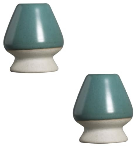 Alipis 2 Pz Supporto per Frusta da tè Matcha scodelle proiettire The Colors Bowl Decorativo Ciotola da tè Giapponese Porta Frusta teiera in Ceramica Tazze per la Cerimonia del tè