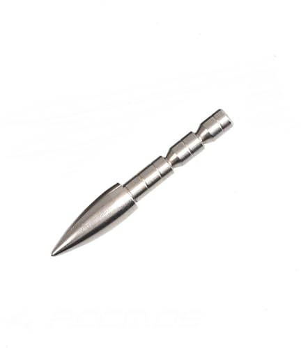 24 pz In Acciaio inox Proiettile Punte di Freccia 80 100 120 150 170 200 Grani per ID 4,2 mm Albero della Freccia, Punta di Freccia Tiro con l'arco DIY Accessorio per Frecce (OD5.6mm 80 grain)