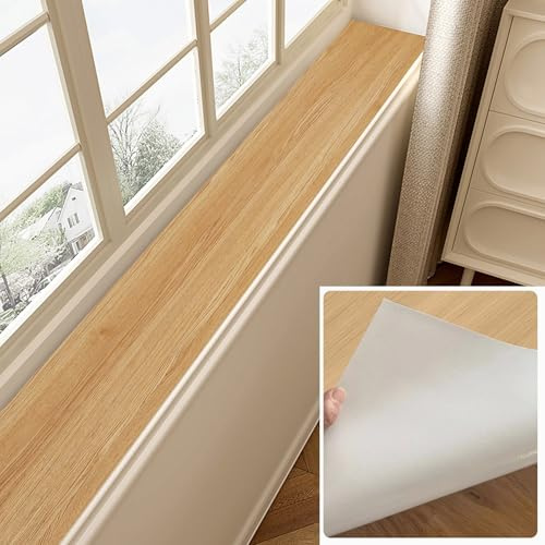 Tappetino per Davanzale Tappetino Decorativo Sottile per Davanzale Superficie Effetto Legno, Cuscino per Davanzale di Casa per Cani e Gatti, Cuscini Morbidi per Finestra a Bovindo Personalizzabili(170