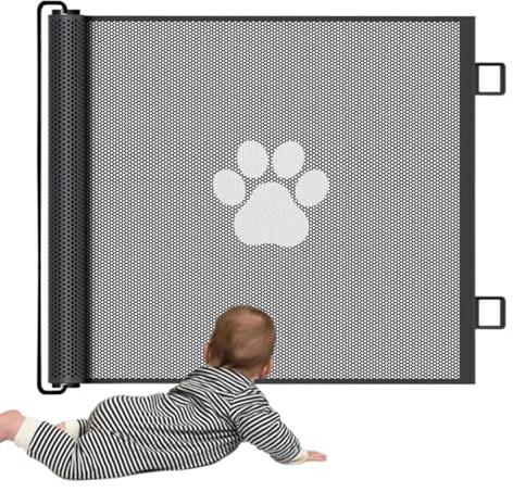 Reja De Seguridad para Bebé - Reja Extensible De Malla Protectora Infantil,Interior para Chimenea Baño Balcón Pasillo Sala Juegos Exterior Porche Piscina