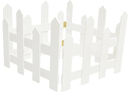 Weihnachtsbaum-Zäune, Gartenzäune, einfach zu montieren, Weihnachtsbaum-Barrieren, Party-Dekorationen für Hochzeits-Haustiere, Weiß, 4 Stück