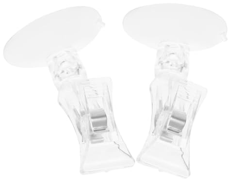 Toyvian 2 Pièces Pince à Nourriture pour Poisson avec Ventouse Clip Étanche pour Support Algues et Légumes Accessoire Aquarium pour Fixation Murale sous Eau