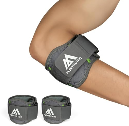 flintronic lätt armbågsbandage mörkgrå
