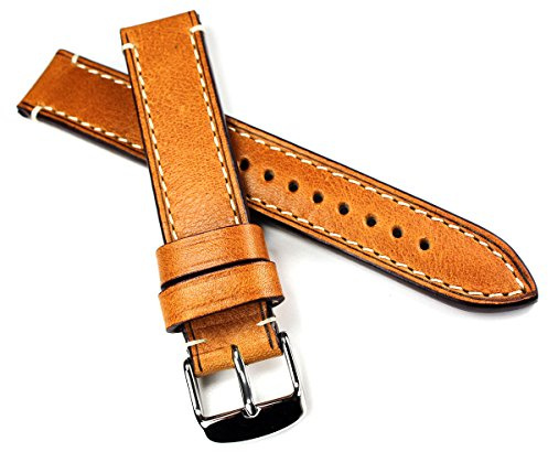 Sulla RIOS1931 CT Vintage Leder-Uhrenarmband aus echtem Rindsleder