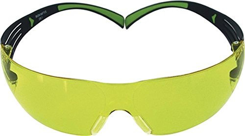 Schutzbrille Bügel schwarz grün, EN166, EN170, PC gelb