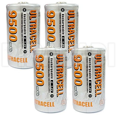 4 batterie ACCUS C R14 LR14 9500 mAh ricaricabili 1,2 V Ni-Mh batteria Battery
