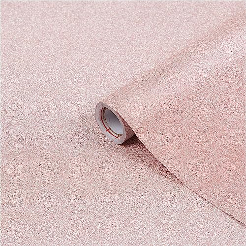 d-c-fix Klebefolie Glitzer Rose-Gold Pink - selbstklebend Glitzerfolie zum Basteln Bastelfolie Rolle Glitzerpapier Bastelpapier Weihnachten Möbel Dekofolie Vinyl-Folie 45 cm x 1,5 m