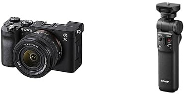 Sony Alpha 7C | Appareil Photo Numérique Hybride Compact Plein Format Noir + FE 28-60mm f/4-5.6 + poignée trépied