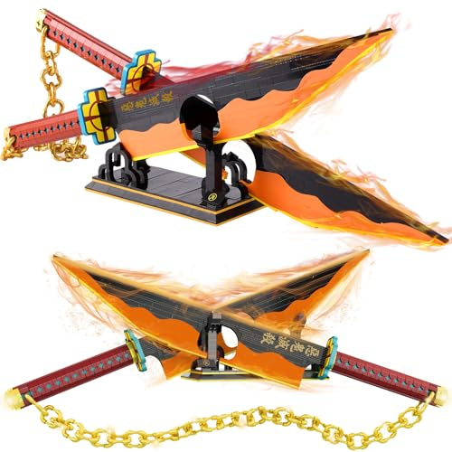 HIGH GODO Demon Anime Sword Building Set, 82.6in Katana Anime Cosplay Sword with Stand Holder, Samurai Sword Building Set for Adults and Teens 14+ (1479 Pieces)
