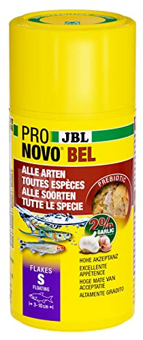 JBL PRONOVO BEL Flakes, alimento Principal para Todos los Peces de Acuario de 3 a 10 cm, Copos de Comida para Peces, Talla S, 100 ml