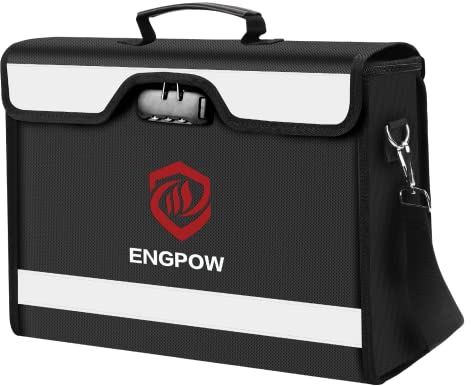 Dokumententasche Feuerfeste und Wasserdichte Sicherheitstasche Verbesserte Abschließbare Geldtasche mit Großer Kapazität Sichere Tasche Langlebige Aufbewahrungstasche für Dokumenten,Laptop