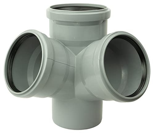 HT 67° Doppelabzweig Eckabzweig DN 110 grau