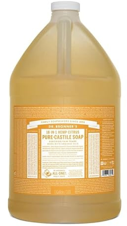Dr. Bronner’s Naturseife Zitrus Orange, Bio Flüssigseife, 3.800 ml