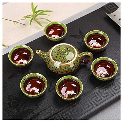 Service à thé en céramique orientale, théière chinoise, tasse à thé en porcelaine céladon, service à thé, théière, verres en céramique, service à thé Kung Fu de Chine, tasse en céramique, cadeau chino