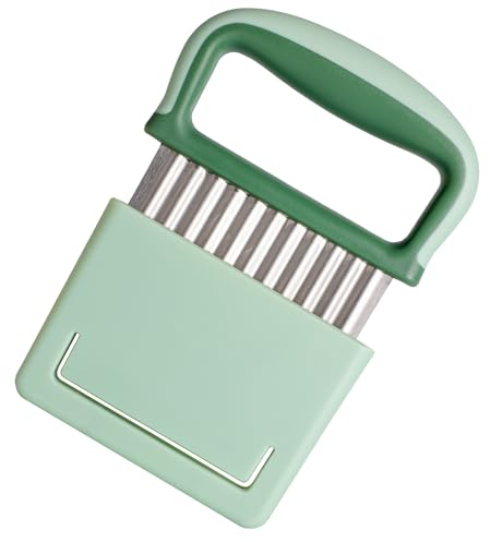 Coupe-légumes Ktxaby, coupe-frites en acier inoxydable pour divers fruits et légumes dans la cuisine (vert)