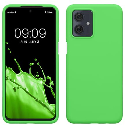 kwmobile Carcasa Compatible con Motorola Moto G54 5G Funda - Case TPU y Silicona antigolpes - Apto Carga inalámbrica - Verde Lima