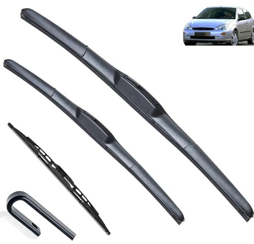 TOLUXY Wischerblätter-Set für vorne und hinten, kompatibel mit Ford Focus MK1 1998–2005, 22Zoll, 19Zoll, 11Zoll