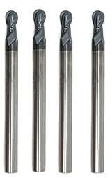1/5/10 STÜCKE HRC50 1mm 2mm 3mm 4mm Kugelkopffräser Wolfram VHM Beschichtet Cnc Fräser Schneidwerkzeug(10PCS,R1.25X4DX50L-2T)