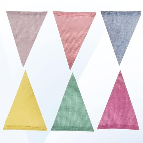Lot de 72 fanions de 28 mètres, guirlande d'anniversaire, fanions en tissu imitation lin, fanions de mariage, fanions de fête, fanions d'anniversaire (72 fanions)