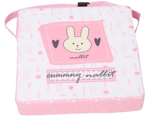 Kindersitzerhöhung mit Cartoon Design, Dickem Polyesterkissen | Universelle Passform, Komfortable Stütze Beim Essen, Rosa Ausführung, für Küche und Kinder