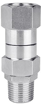 WOURRD Hochdruckreiniger Drehgelenk Aus Edelstahl 3/8 Zoll NPT Außengewinde Drehgelenk Knickfreier Schnellanschluss 14 Mm