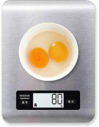 MOKLYF Bilancia da Cucina 5KG/1G Bilancia Elettronica Digitale precisa in Acciaio Inox per Alimenti con Display LCD per Torte, Chicchi di caffè, Frutta(