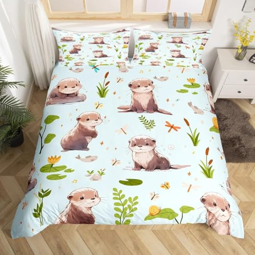RZPFQB Karikatur Tier Faultier Kinder Bettwäsche 100x135 Baby Bettwäsche Set für Kleinkinder und Babybetten Faultier Tiere Bettbezug Set Niedlichem Faultier Microfaser Bettwäscheset