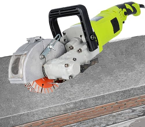 VNNHGB Macchina per scanalature a Muro con Scatola di Trasporto, 4000 W, scanalatrice elettrica per Mattoni, Granito, Marmo, Cemento, scanalatrice, profondità di Taglio 36 mm, Verde (Verde)