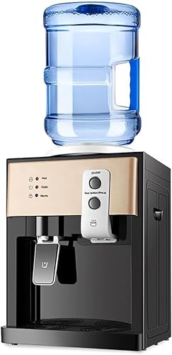 Distributore di acqua calda e fredda – Macchina di raffreddamento dell'acqua da banco per casa o ufficio, alimentazione a rete, facile installazione, compatibile con bottiglie da 18,9 l, design
