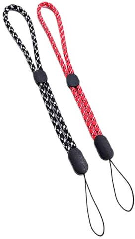 IWOWHERO 2 pièces Dragonne Réglable pour Téléphone Lot de Sangles de Poignet Sécurisées pour Smartphone Mini Caméra et Clé USB Couleurs Aléatoires pour Activités Voyages Couleur Aléatoire