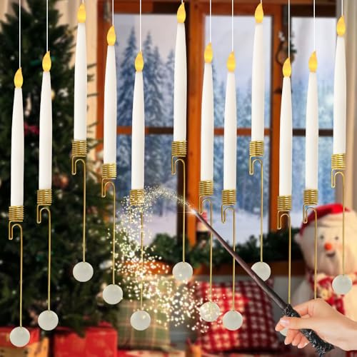 DAJASD 12PCS Velas Para Árbol De Navidad Con Mando a Distancia, Velas LED Para Árbol De Navidad, Vel De Árbol De Navida, Vel LED Parpadeantes Sin Llama Para Decoración De Árbol De Navida