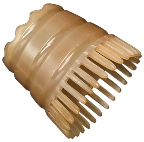 PLAFOPE Cepillo de Champú de Cuerno de Natural Masajeador de Cabelludo Peine de Masaje para Pelo Diseño Ergonómico y Colores Aleatorios Cepillo Manual para Limpieza y Color Aleatorio