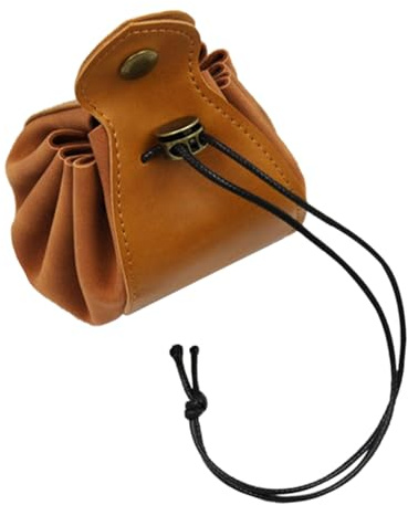 ERINGOGO Bolsa para Dados con Cordón Antidesgaste Organizador Portátil Multifuncional de PU para Almacenamiento de Accesorios Pequeños