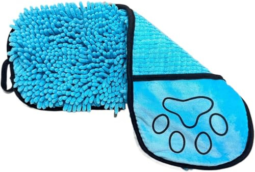 Generisk vård filt, snabbtorkande absorberande badrockar 53 x 18 cm, mjuk hundhandduk, för katter, för duschen, för rengöring av fönster, dörrar, för biltvätt, för hem,