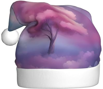 BROLEO Weihnachtsmütze für Erwachsene für Damen und Herren, Blau, Rosa und Lila, Pastellfarben, für festliche Anlässe
