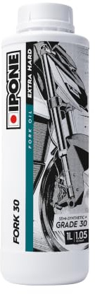 IPONE - Huile de fourche FORK - Grade 30 - Semi-synthétique - Bidon 1 Litre - Compatible tous types de fourches - Hautes performances - Confort de pilotage