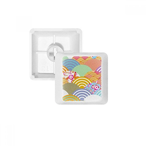 DIYthinker Geometría Flores Escama del Modelo De Japón Pbt Teclas para Teclado Mecánico Blanco OEM No Marca De Impresión
