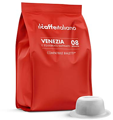 Il Caffè Italiano Capsule Bialetti Compatibili Venezia - 100pz | Capsule Compatibili Bialetti Con Aroma Equilibrato Raffinato | Caffe Bialetti Capsule Compatibili Made In Italy | Frhome