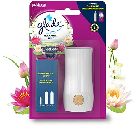 Glade Touch & Fresh (Brise One Touch) Minispray, Raumduft, Halter inkl. 1 Nachfüller, Relaxing Zen, 10 ml