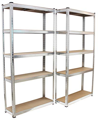 TRUTZHOLM Lagerregal 180x90x30cm 2er-Set 875 kg 10 Böden | Archivregal Aktenregal Steckregal Schwerlastregal Kellerregal Metallregal Regal Garagenregal