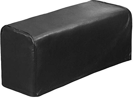 Venus valink 2 Piezas Piel Sintética Sofá Reposabrazos Fundas Protectores Elástico Elástico Funda Sofá Impermeable Cubiertas: para Sofá Silla Brazo Muebles Funda Protectora - Negro