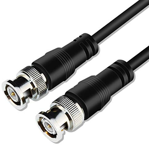 Tan QY BNC RG-59/U Cable 15Ft - BNC Male to Male Extension Connector Adapter Professional RG-59/U Grade Coaxial Wire Cord Cable Jack Plug for Video Security Camera CCTV Systems, Oscilloscope (15Ft)