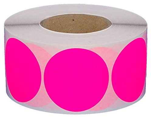 Markierungspunkte/Klebepunkte auf Rolle - Ø 50 mm - 1.000 Stück (Leuchtpink)