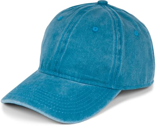 styleBREAKER Unisex Baseball Cap Vintage Baumwolle | Washed Look. Metallschnalle stufenlos verstellbar, Kopfumfang 54-59 cm, 7 cm gebogener Schirm, Schweißband & Luftlöcher.