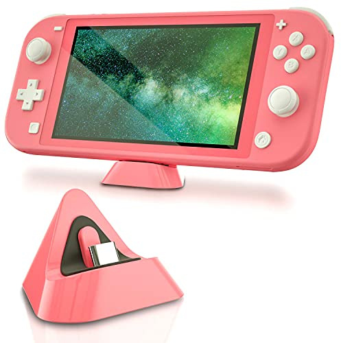 Dock di ricarica per Nintendo Switch lite, Docking Station per Nintendo Switch lite - Corallo