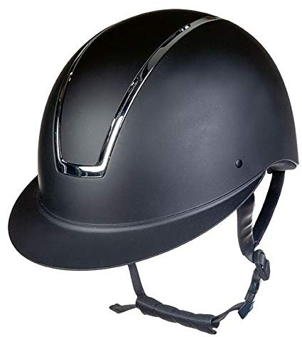 HKM Lady Shield Reithelme 9179 Schwarz/Shiny Silver M=55-57cm
